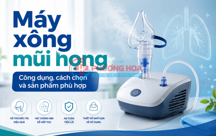 Máy xông mũi họng: Công dụng, cách chọn và sản phẩm phù hợp